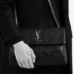 YSL Med West Hollywood Crocodile handbag